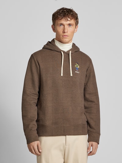 Peek & Cloppenburg Polo Ralph LaurenHoodie mit Label-Stitching in hazel Kostenloser Versand