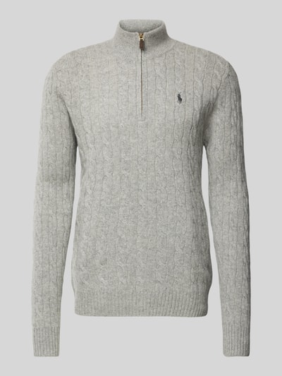 Peek & Cloppenburg Polo Ralph LaurenPullover mit Kaschmiranteil in hellgrau Fabrik Onlineshop