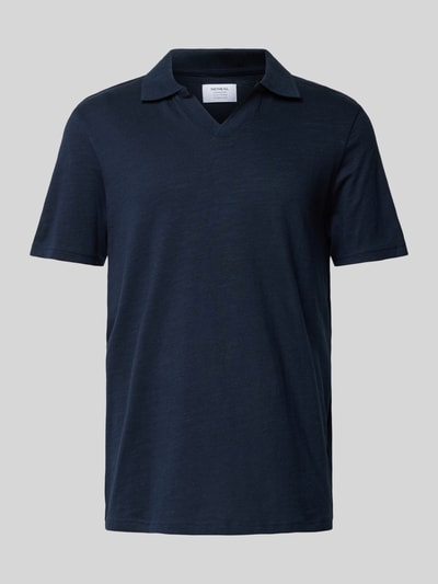 Peek & Cloppenburg MCNEALRegular Fit Poloshirt mit V-Ausschnitt in dunkelblau Begrenztes Angebot