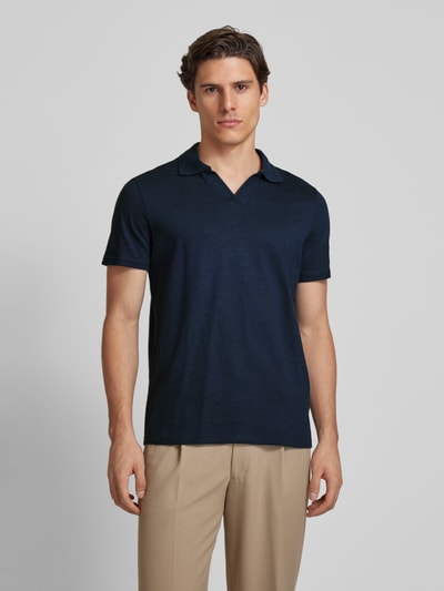 Peek & Cloppenburg MCNEALRegular Fit Poloshirt mit V-Ausschnitt in dunkelblau Begrenztes Angebot