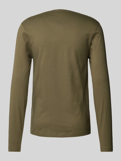 Peek & Cloppenburg BOSSLongsleeve mit Label-Stitching im 3er-Pack in oliv Exklusivangebot