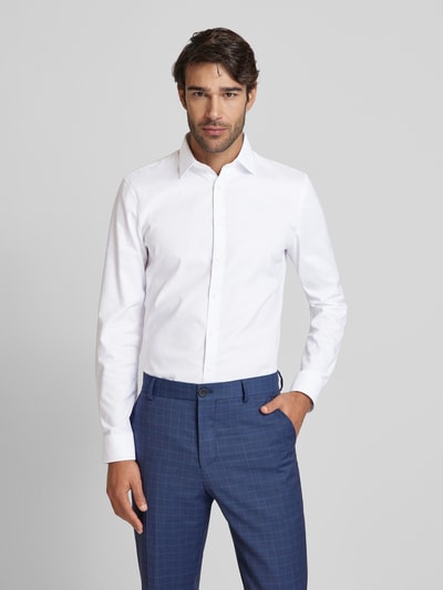 Peek & Cloppenburg OLYMP No. SixSuper Slim Fit Business-Hemd mit Kentkragen in weiss Preisnachlass