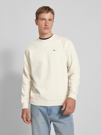 Peek & Cloppenburg Tommy JeansRegular Fit Sweatshirt mit Logo-Badge in beige Black Friday