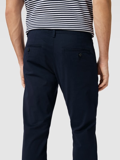 Peek & Cloppenburg SELECTED HOMMESlim Fit Chino in unifarbenem Design Modell 'NEW Miles' in marine Weihnachtsangebot