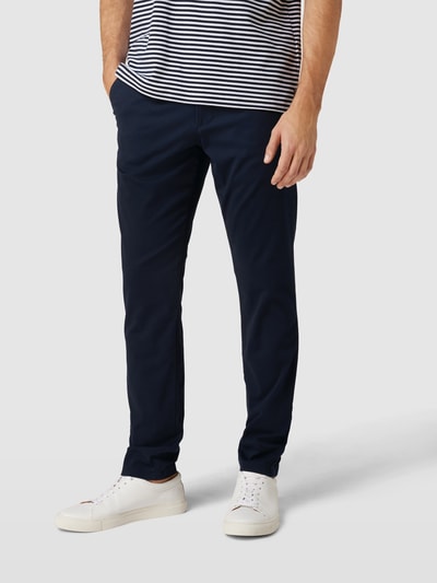 Peek & Cloppenburg SELECTED HOMMESlim Fit Chino in unifarbenem Design Modell 'NEW Miles' in marine Weihnachtsangebot