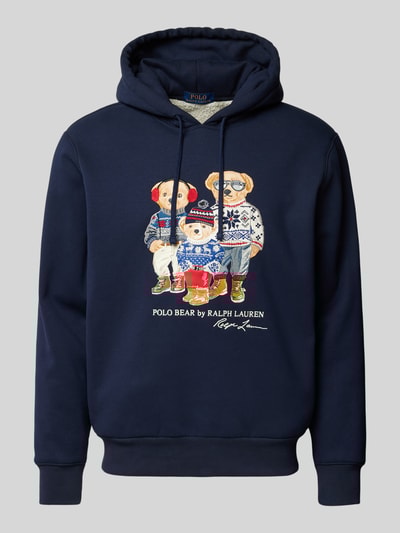 Peek & Cloppenburg Polo Ralph LaurenHoodie mit Label-Stitching in marine Valentinstagsangebot
