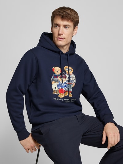 Peek & Cloppenburg Polo Ralph LaurenHoodie mit Label-Stitching in marine Valentinstagsangebot