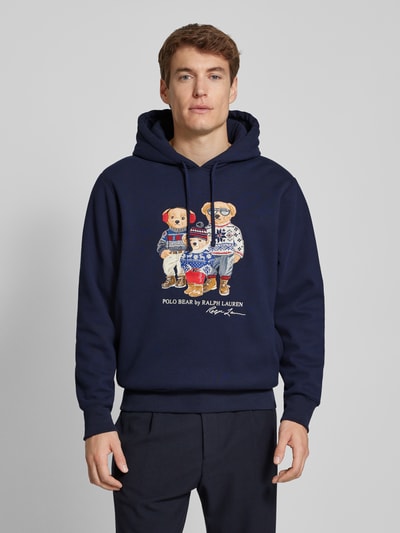 Peek & Cloppenburg Polo Ralph LaurenHoodie mit Label-Stitching in marine Valentinstagsangebot