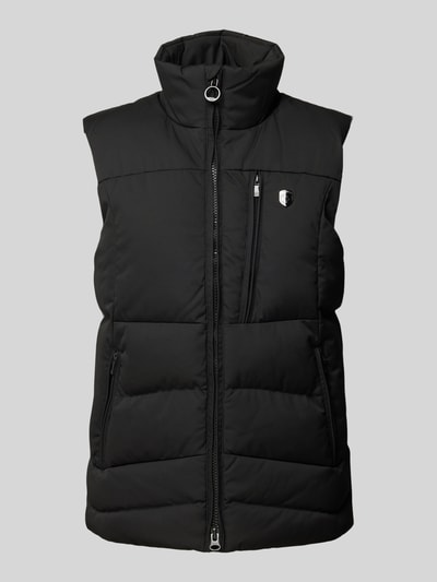 Peek & Cloppenburg WellensteynFunktionsjacke mit Label-Applikation Modell 'NORDSEE' in black Räumungsverkauf