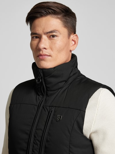 Peek & Cloppenburg WellensteynFunktionsjacke mit Label-Applikation Modell 'NORDSEE' in black Räumungsverkauf