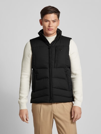 Peek & Cloppenburg WellensteynFunktionsjacke mit Label-Applikation Modell 'NORDSEE' in black Räumungsverkauf