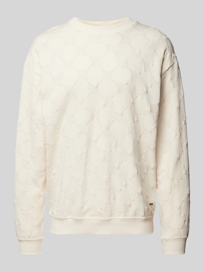 Peek & Cloppenburg JOOP! CollectionSweatshirt mit gerippten Abschlüssen in offwhite Begrenzte Freigabe