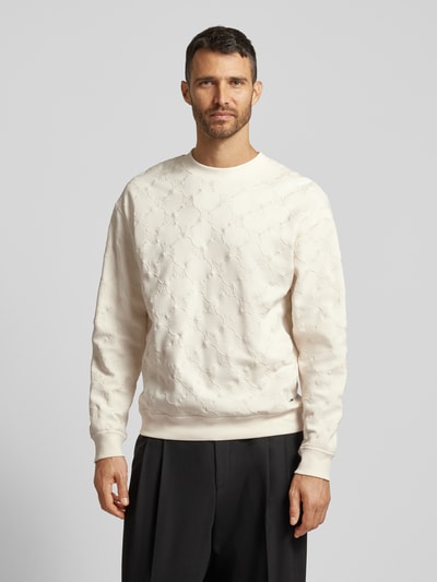 Peek & Cloppenburg JOOP! CollectionSweatshirt mit gerippten Abschlüssen in offwhite Begrenzte Freigabe