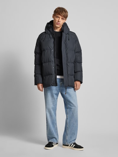 Peek & Cloppenburg SuperdrySteppjacke mit Stehkragen in mittelgrau Letzte 3 Tage