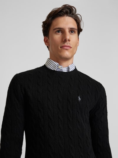 Peek & Cloppenburg Polo Ralph LaurenPullover mit Logo-Stitching in black Neueste Stile