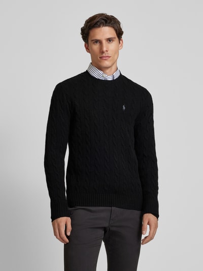 Peek & Cloppenburg Polo Ralph LaurenPullover mit Logo-Stitching in black Neueste Stile