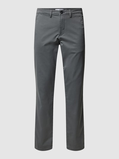 Peek & Cloppenburg SELECTED HOMMESlim Fit Chino in unifarbenem Design Modell 'NEW Miles' in dunkelgrau Discount Store für neue Produkte