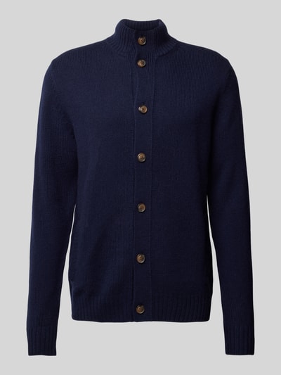Peek & Cloppenburg Christian Berg MenStrickjacke mit Stehkragen in marine Clearance-Verkauf