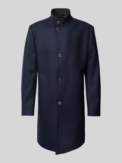 Peek & Cloppenburg HUGOMantel mit Stehkragen Modell 'Mintrax' in marine Kostenloser Versand international