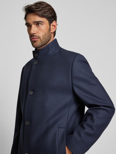 Peek & Cloppenburg HUGOMantel mit Stehkragen Modell 'Mintrax' in marine Kostenloser Versand international