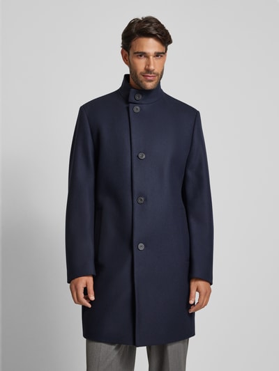 Peek & Cloppenburg HUGOMantel mit Stehkragen Modell 'Mintrax' in marine Kostenloser Versand international