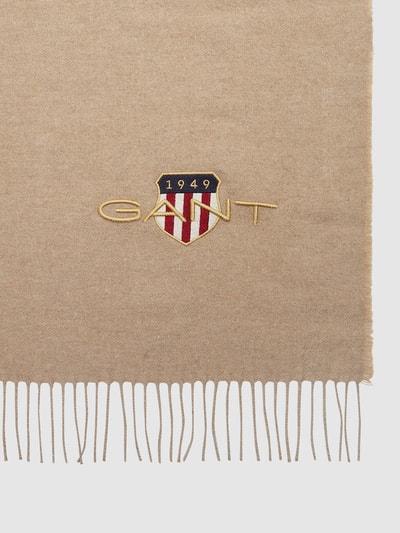 Peek & Cloppenburg GantDecke mit Fransen und Label-Stitching in beige Begrenzt auf 3 Tage