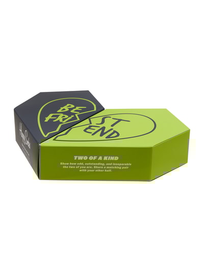 Peek & Cloppenburg Happy SocksSocken im 2er-Pack in Geschenkbox Modell 'Bestie' in neon gruen Black Friday Preise