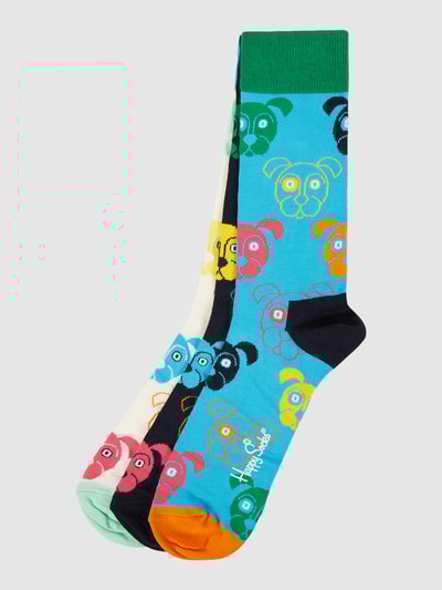 Peek & Cloppenburg Happy SocksSocken mit Stretch-Anteil im 3er-Pack in black zollfrei