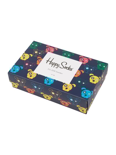 Peek & Cloppenburg Happy SocksSocken mit Stretch-Anteil im 3er-Pack in black zollfrei