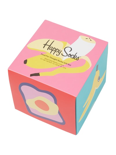 Peek & Cloppenburg Happy SocksSocken mit Stretch-Anteil im 4er-Pack in rot Großer Ausverkauf