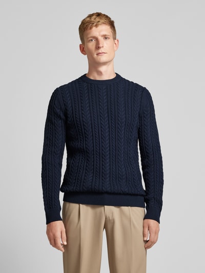 Peek & Cloppenburg MCNEALStrickpullover mit Zopfmuster in dunkelblau Blitzangebot