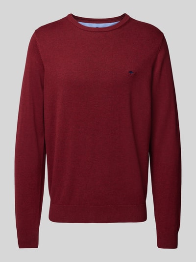 Peek & Cloppenburg Fynch-HattonStrickpullover mit Logo-Stitching in bordeaux Bestseller