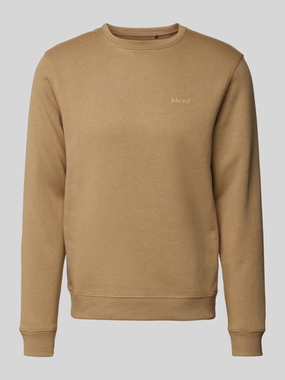 Peek & Cloppenburg BlendSweatshirt mit gerippten Abschlüssen Modell 'Downton' in sand Räumungsverkauf