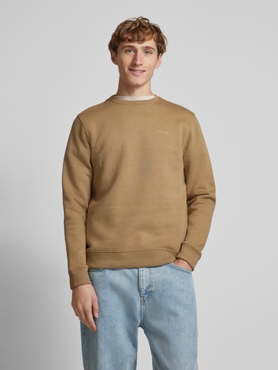 Peek & Cloppenburg BlendSweatshirt mit gerippten Abschlüssen Modell 'Downton' in sand Räumungsverkauf