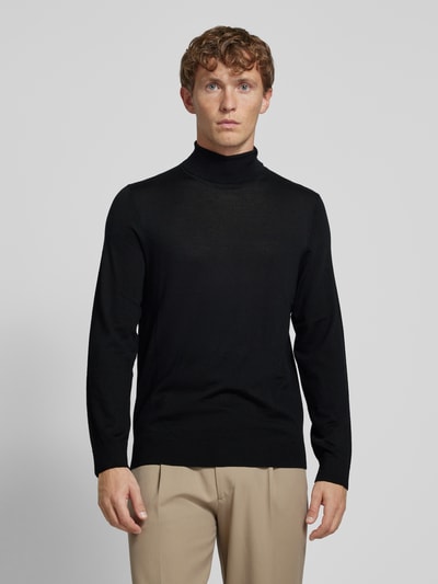 Peek & Cloppenburg SELECTED HOMMERollkragenpullover aus Wolle Modell 'TRAY' in black Wochenangebot