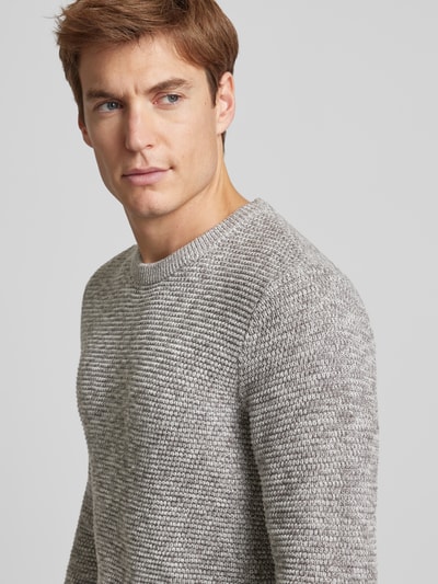 Peek & Cloppenburg SELECTED HOMMEStrickpullover mit Rundhalsausschnitt Modell 'NEWVINCEBUBBL' in sand Begrenzte Freigabe
