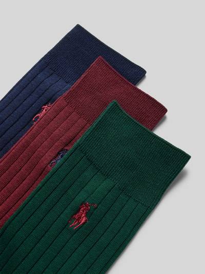 Peek & Cloppenburg Polo Ralph Lauren UnderwearSocken mit Logo-Stitching im 3-Pack Modell 'EGYPTIAN' in marine Letzter Tag