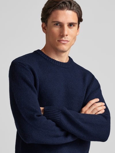 Peek & Cloppenburg SELECTED HOMMEStrickpullover mit Rundhalsausschnitt Modell 'CODY' in dunkelblau Bis zu 60% Rabatt