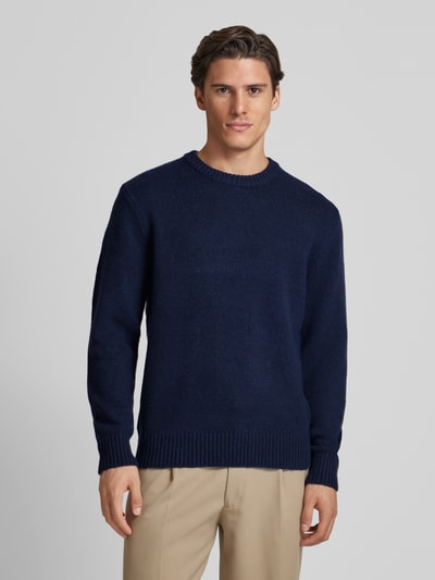 Peek & Cloppenburg SELECTED HOMMEStrickpullover mit Rundhalsausschnitt Modell 'CODY' in dunkelblau Bis zu 60% Rabatt