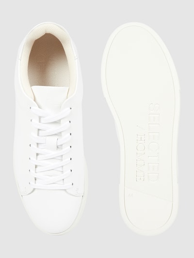 Peek & Cloppenburg SELECTED HOMMESneaker aus Leder Modell 'David' in weiss Discount Store für neue Produkte