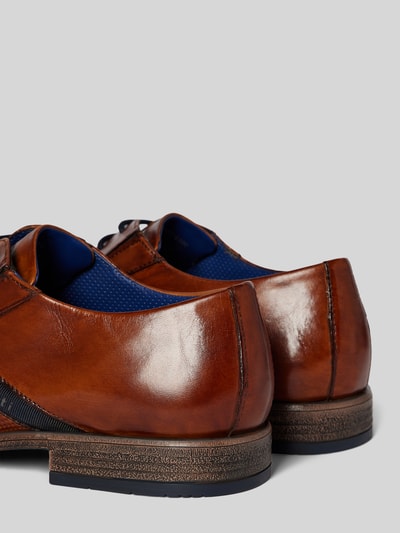 Peek & Cloppenburg bugattiDerby-Schuhe aus echtem Leder Modell 'Lero' in cognac Riesige Rabatte