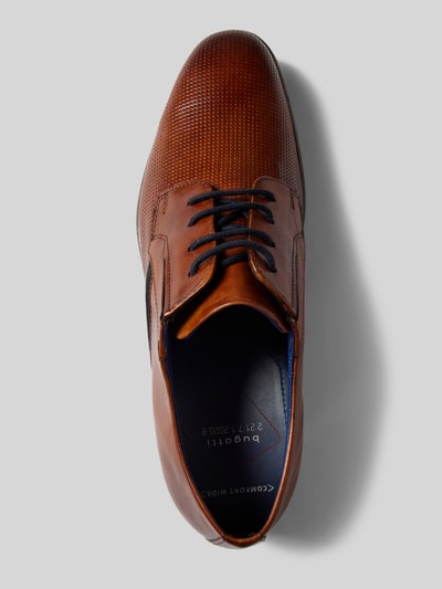 Peek & Cloppenburg bugattiDerby-Schuhe aus echtem Leder Modell 'Lero' in cognac Riesige Rabatte