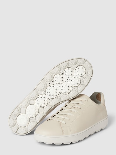 Peek & Cloppenburg GeoxSneaker aus Leder mit Label-Detail in beige Im Verkauf