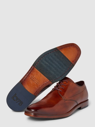 Peek & Cloppenburg bugattiSchnürschuhe in unifarbenem Design Modell 'Mansaro' in cognac Schlussverkauf