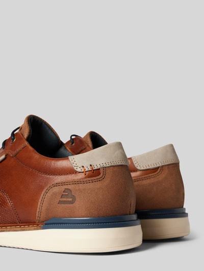 Peek & Cloppenburg BULLBOXERLederschnürschuhe mit Strukturmuster Modell 'FLIN' in cognac Rabatt