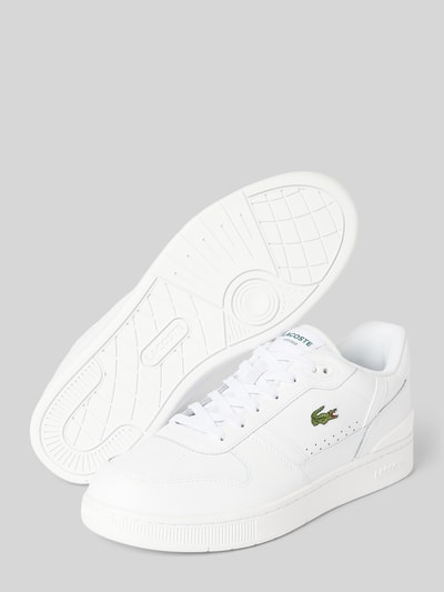 Peek & Cloppenburg LacosteLedersneaker mit Logo-Stitching in weiss Online Shopping