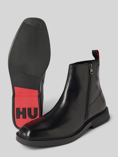 Peek & Cloppenburg HUGOBoots aus Leder mit Reißverschluss in black Vatertagsangebot