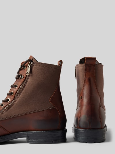 Peek & Cloppenburg ReplayBoots mit Reißverschluss Modell 'PACK BIKER' in cognac Valentinstagsangebot