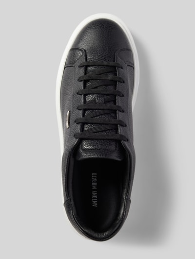 Peek & Cloppenburg Antony MoratoLedersneaker mit Label-Detail Modell 'ARTEM IN TUMBLED LEATHER' in black Heißer Verkauf