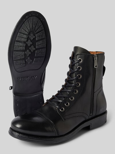 Peek & Cloppenburg ReplayBoots aus Leder mit Reißverschluss Modell 'PHIM' in black Top Angebot